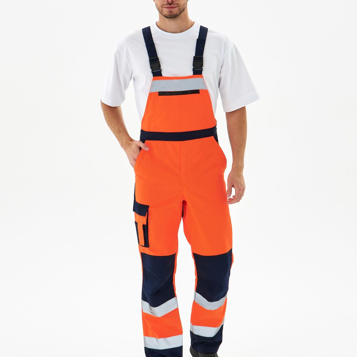 Купить Костюм сигнальный ProfLine Specialist-2  (тк.Смесовая,240) п/к, оранжевый/т.синий