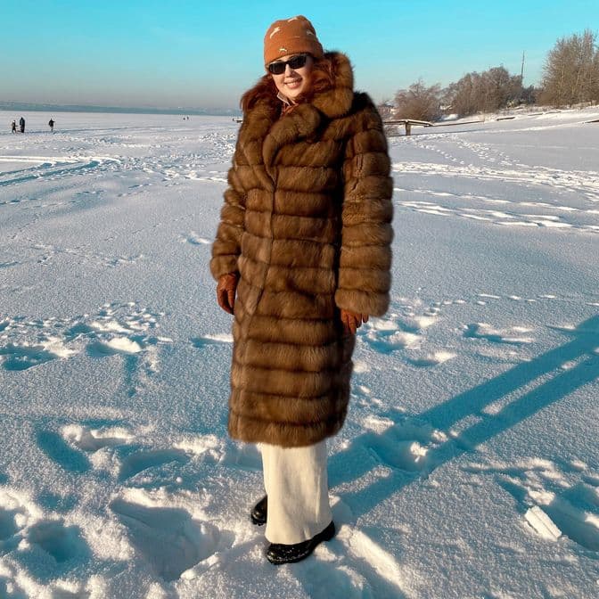 Купить Норковая шуба с рысью Сударушка