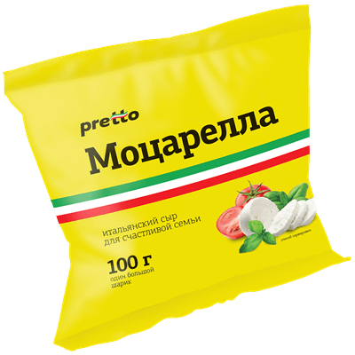 Купить СЫР МОЦАРЕЛЛА В ВОДЕ ФИОР ДИ ЛАТТЕ "PRETTO" 45% 100 Г. с доставкой на дом . Доставка продуктов Тюмень , доставка продуктов в Тюмени , dostavka-