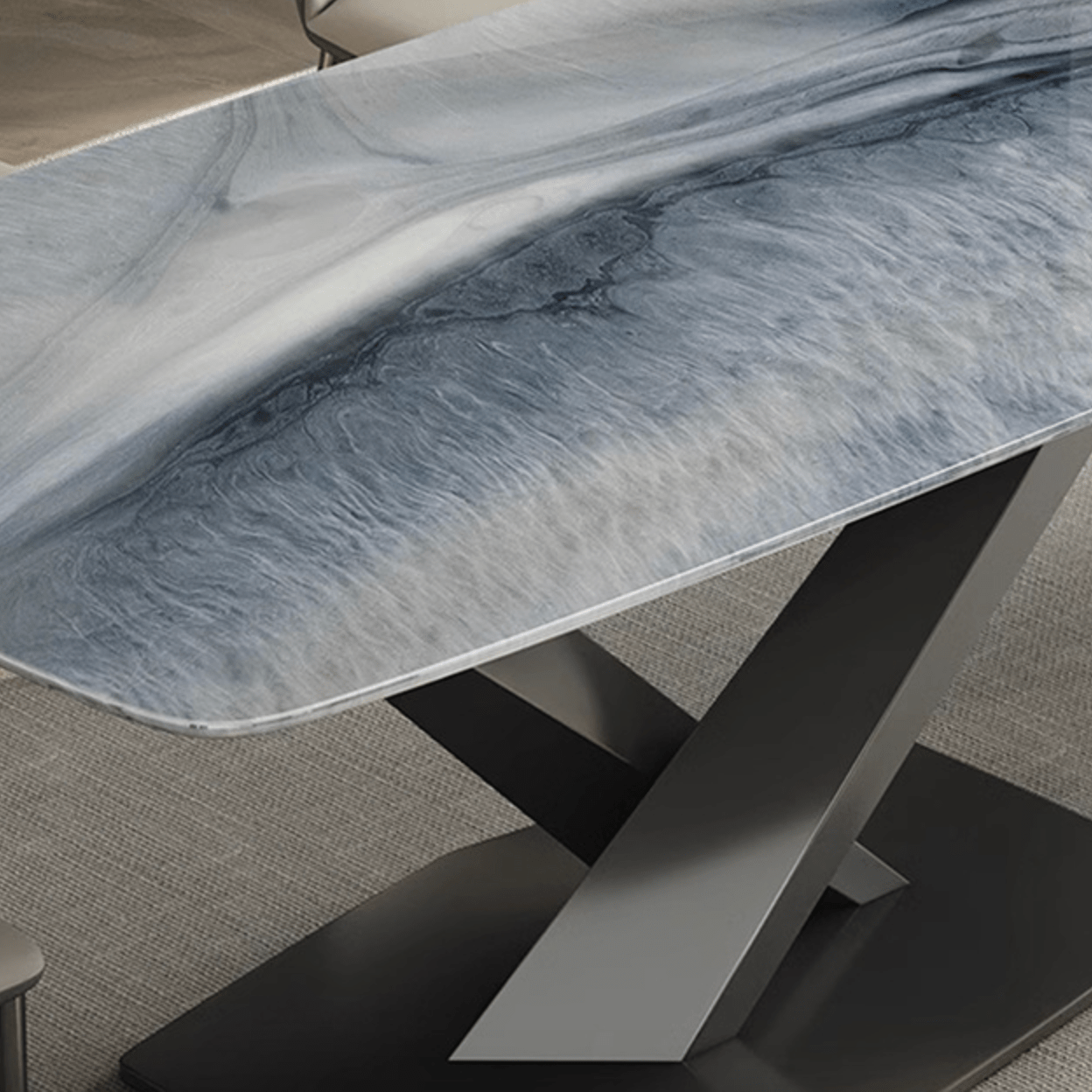 Купить Стол BLACK TITAN "Regno di Poseidone" 160*90*75 см. (без стульев)