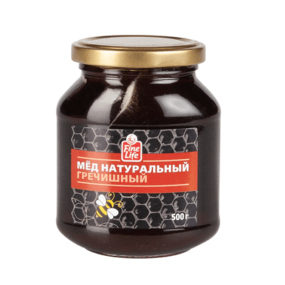Купить FINE LIFE МЕД ГРЕЧИШНЫЙ 500 Г. с доставкой на дом . Доставка продуктов Тюмень , доставка продуктов в Тюмени , dostavka-produktov-tyumen , dosta