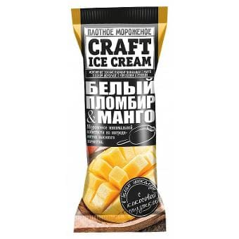 Купить МОРОЖЕНОЕ ЭСКИМО CRAFT С МАНГО И КОКОСОВОЙ СТРУЖКОЙ 80 Г. доставка продуктов Тюмень . доставка продуктов в Тюмени . доставка фруктов Тюмень . д