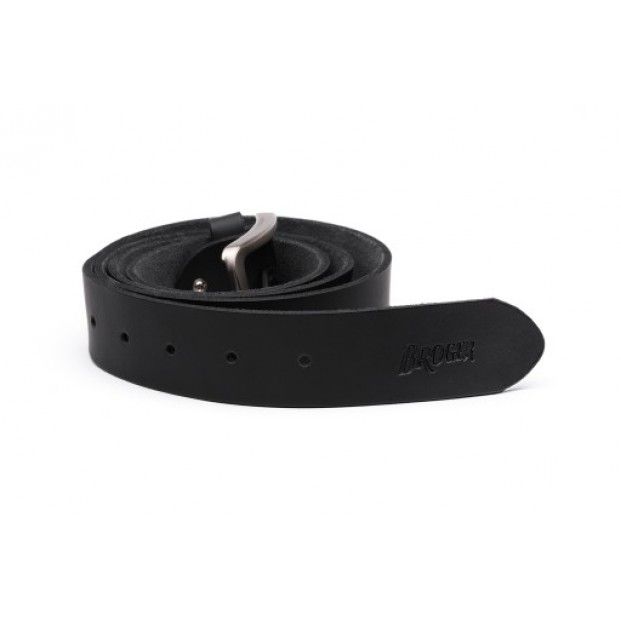 Купить LEATHER BELT BROGER ALASKA VINTAGE BLACK (LENGTH WITHOUT BUCKLES)