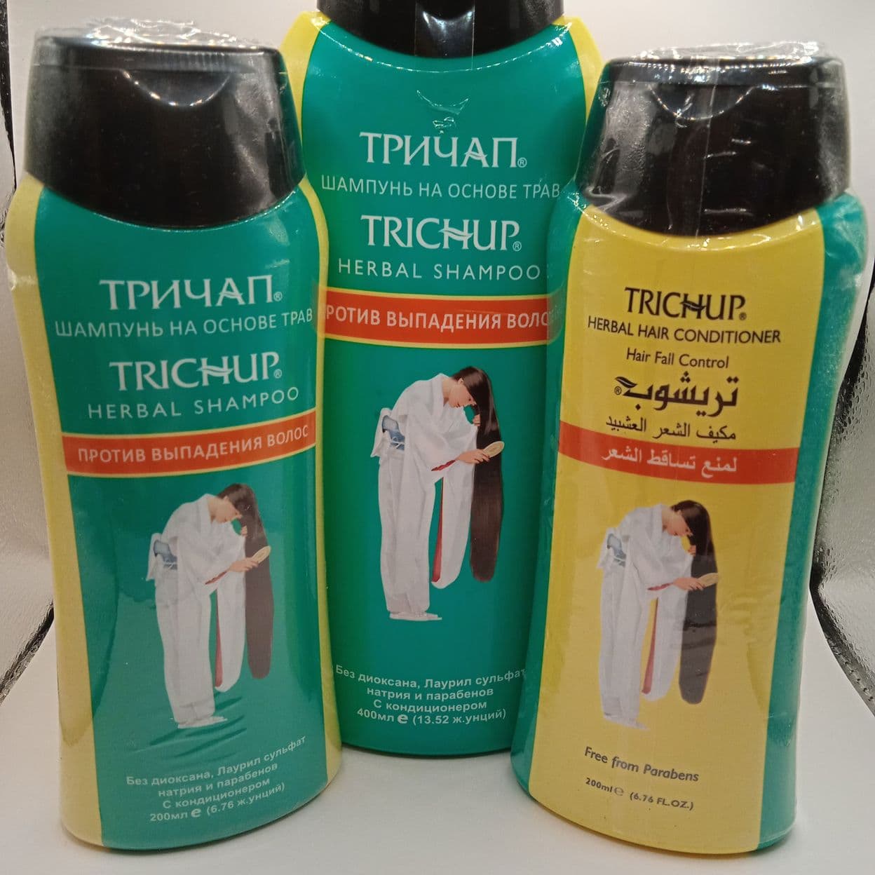 Купить Набор Trichup Шампунь с экстрактами трав Против выпадения волос 400 и 200 мл (Hair Fall Control + Кондиционер против выпадения волос 200 мл
