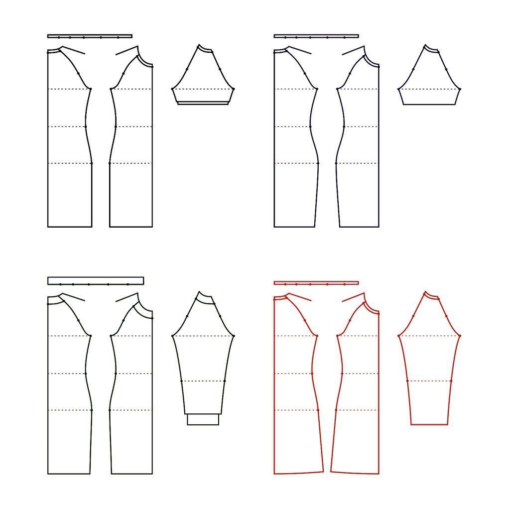 Купить Конструкция детского платья с рукавом реглан (трикотаж)