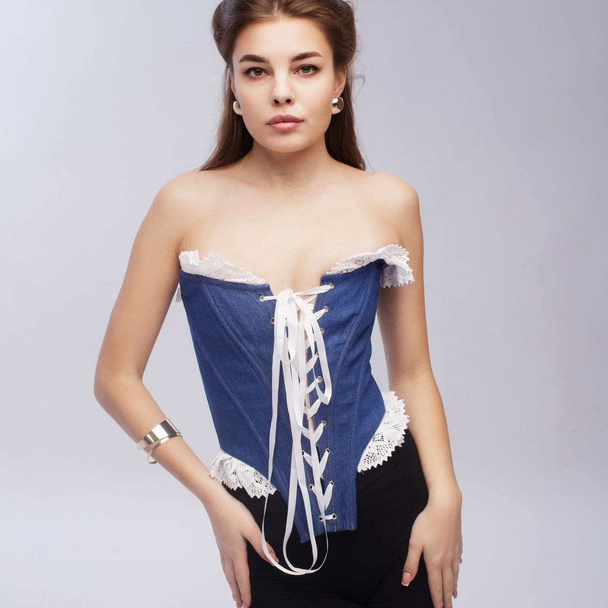 Купить Корсет "DENIM RYSHI"синий
