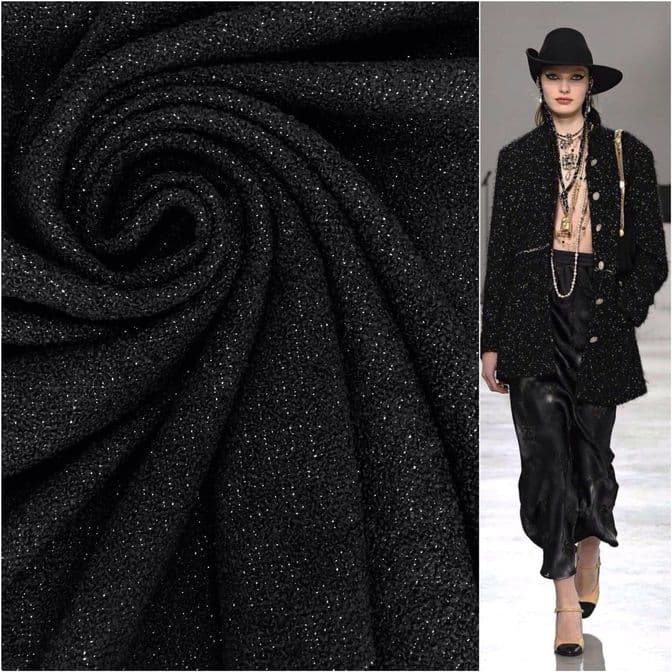 Купить ткань шерсть твид Chanel