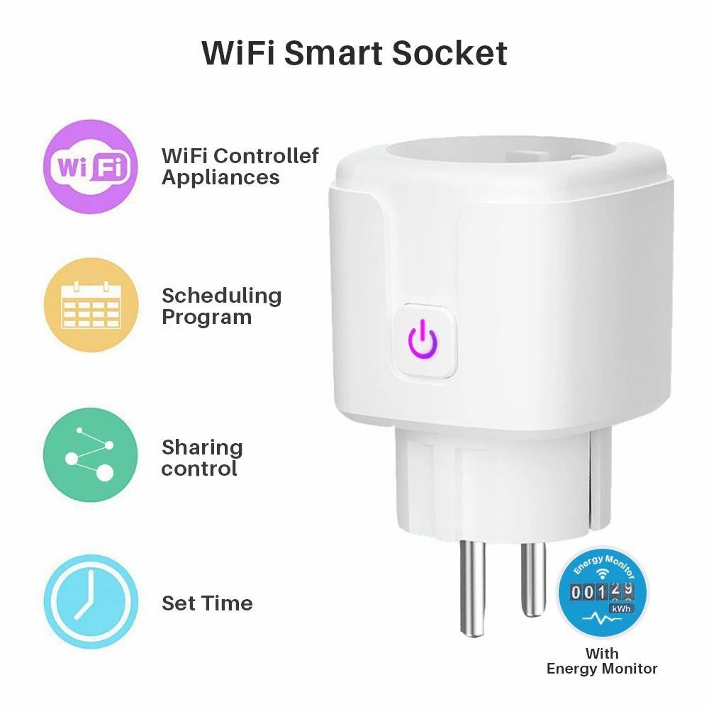 Купить Умная Wi-Fi розетка управляется с помощью телефона