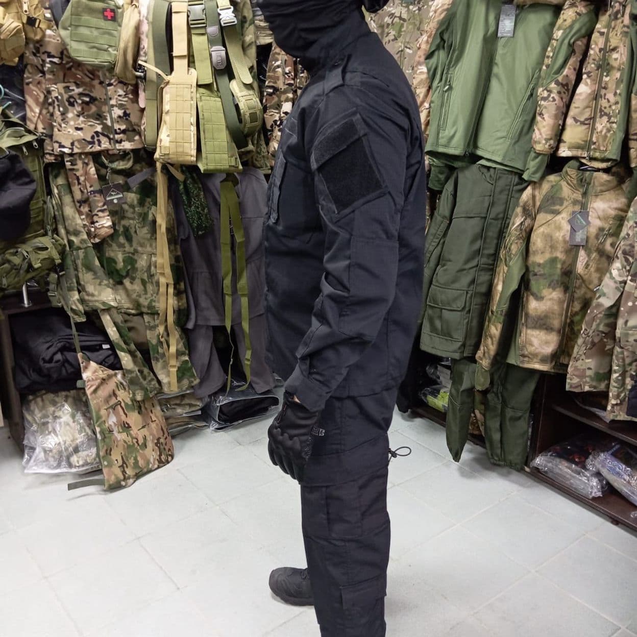 Купить летний тактический костюм аку черный