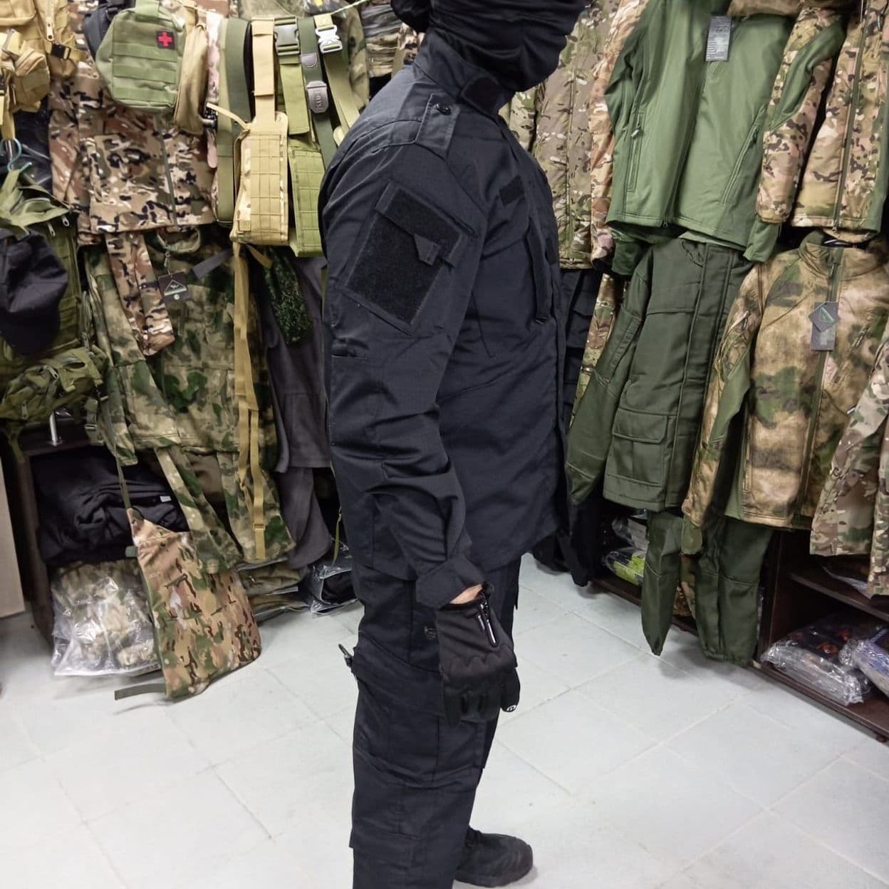 Купить летний тактический костюм аку черный