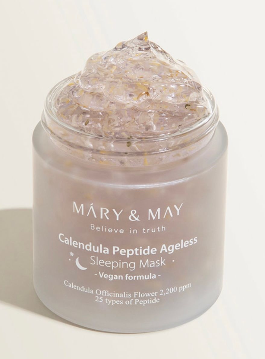 Купить Ночная антивозрастная маска с лепестками календулы Mary&May Calendula Peptide Ageless Sleeping Mask