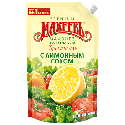 Купить МАЙОНЕЗ МАХЕЕВЪ ПРОВАНСАЛЬ С ЛИМОННЫМ СОКОМ 50,5% 770 Г. с доставкой на дом . Доставка продуктов Тюмень , доставка продуктов в Тюмени , dostavk