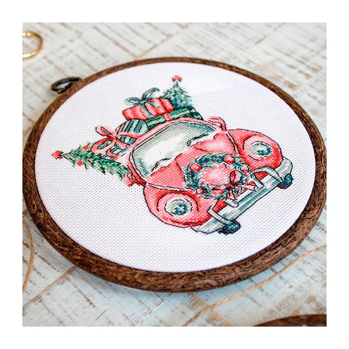 Купить М-1234 Набор для вышивания 'Пейзаж с цикорием' 11*11см, МП Студия