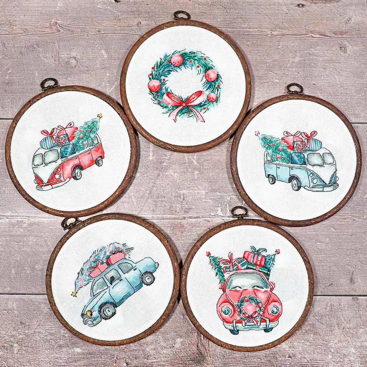 Купить М-1234 Набор для вышивания 'Пейзаж с цикорием' 11*11см, МП Студия