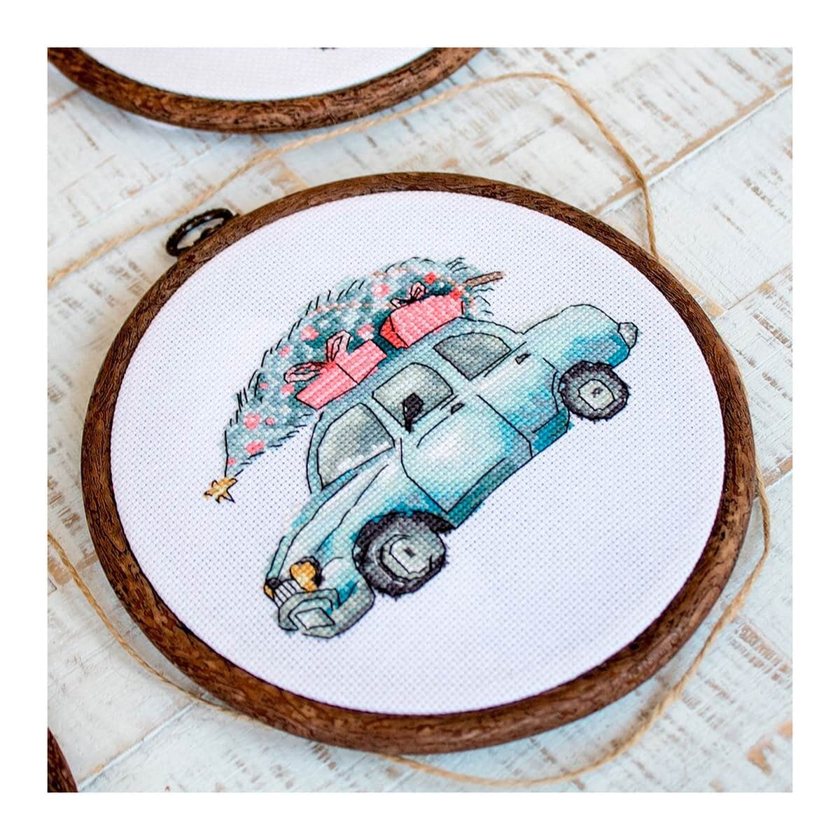 Купить М-1234 Набор для вышивания 'Пейзаж с цикорием' 11*11см, МП Студия