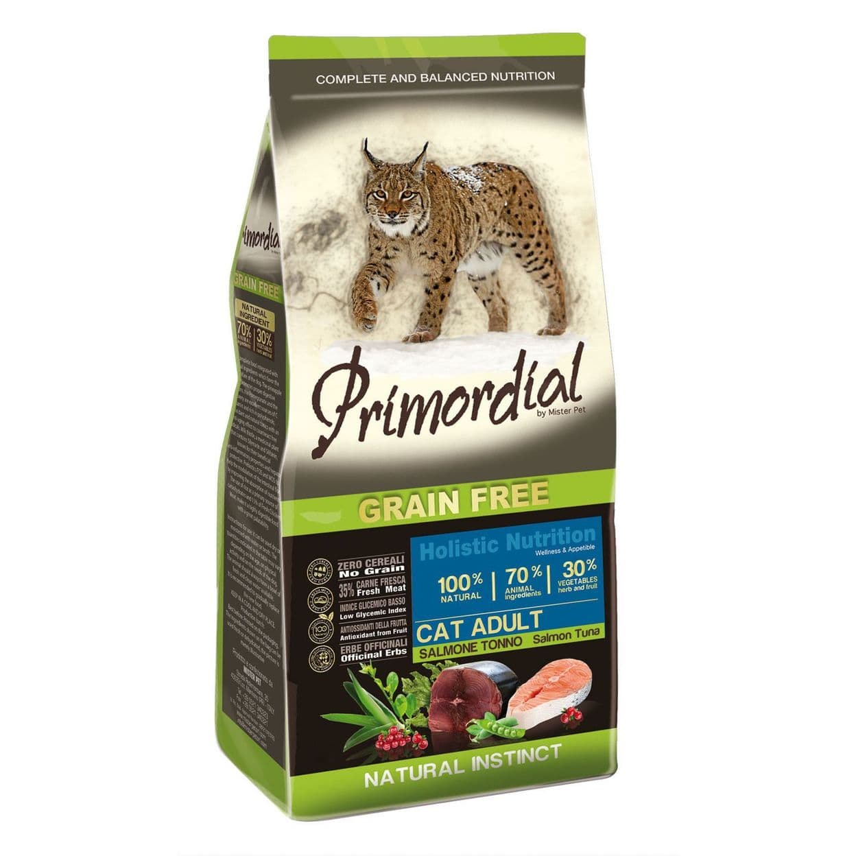 Купить PRIMORDIAL 2кг сухой корм для кошек беззерновой лосось тунец