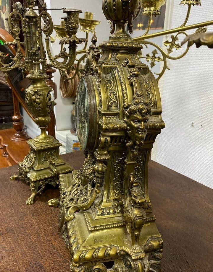 Купить Каминный комплект часы и канделябры