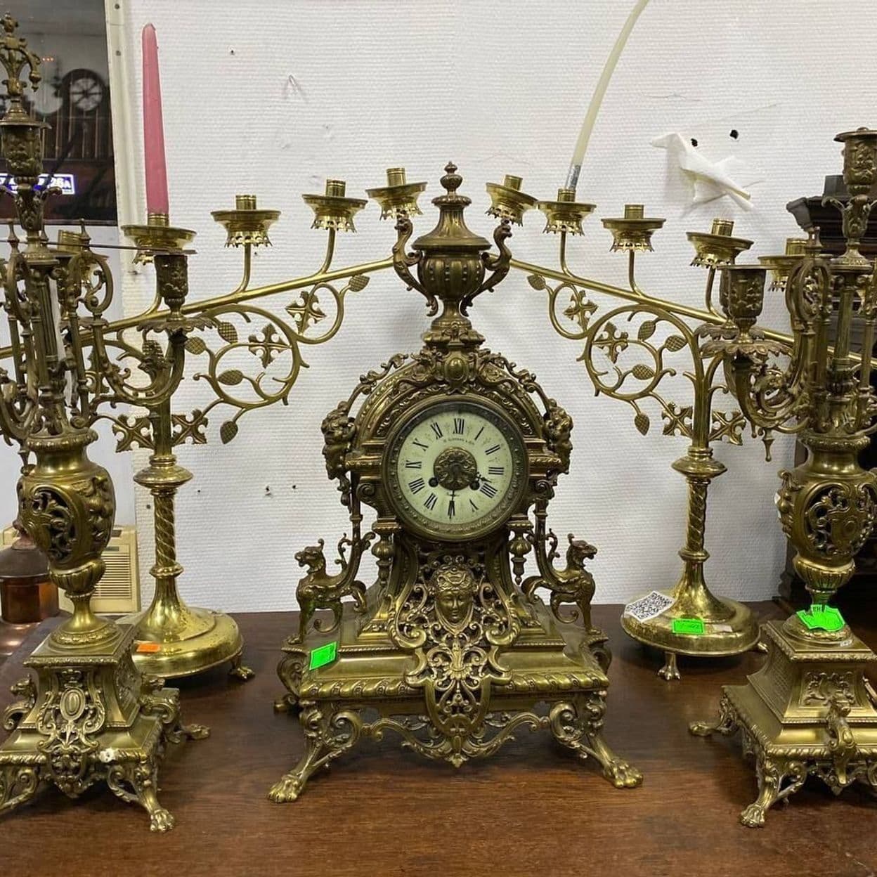 Купить Каминный комплект часы и канделябры