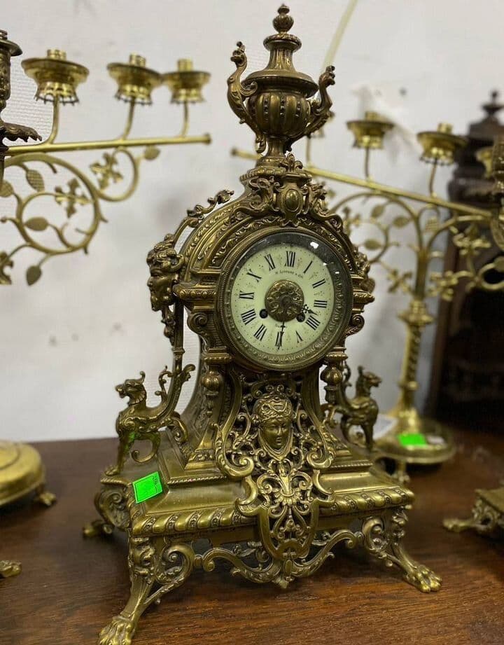 Купить Каминный комплект часы и канделябры