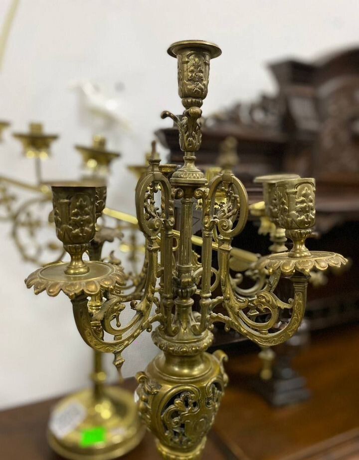 Купить Каминный комплект часы и канделябры