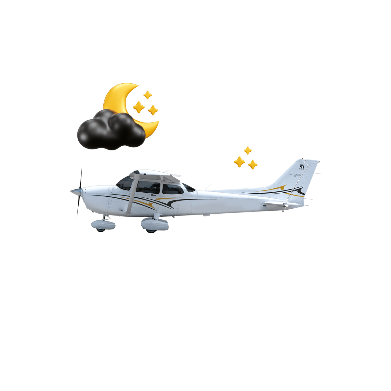 Купить ⏱️ 60 min Ночной полет над МКАД Cessna-172