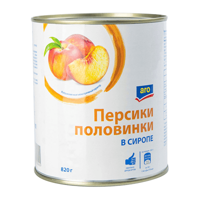 Купить ПОЛОВИНКИ ПЕРСИКОВ В СИРОПЕ ARO 820 Г. доставка продуктов Тюмень . доставка продуктов в Тюмени . доставка фруктов Тюмень . доставка фруктов в Т