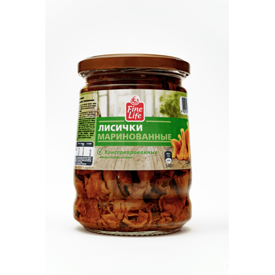 Купить ЛИСИЧКИ FINE LIFE МАРИНОВАННЫЕ 540 Г. доставка продуктов Тюмень . доставка продуктов в Тюмени . доставка фруктов Тюмень . доставка фруктов в Тю