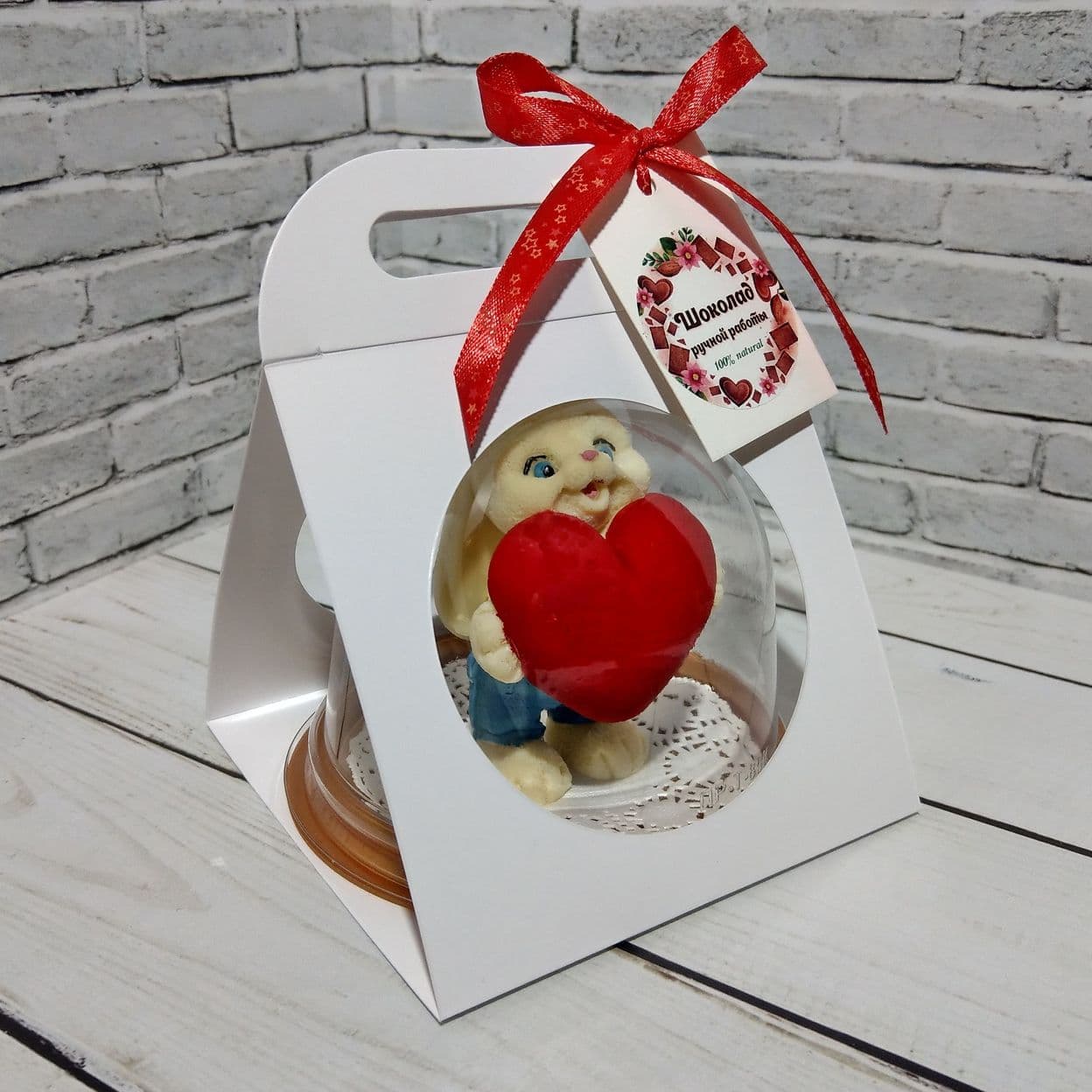 Купить Зайка с сердцем 3D