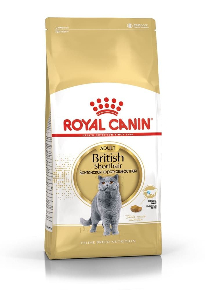 Купить Royal Canin British Shorthair Adult сухой корм для взрослых кошек породы британская короткошерстная 400гр