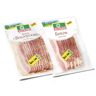 Купить БЕКОН СЫРОКОПЧЕНЫЙ ВЕЛКОМ НАРЕЗКА 200 Г.  доставка продуктов тюмень . доставка продуктов в тюмени . доставка фруктов тюмень . доставка фруктов 