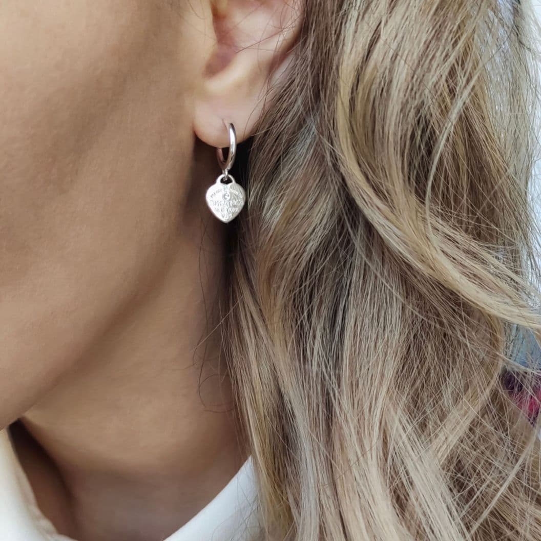 Купить Серьги сердца Tiffany Return to на кольце