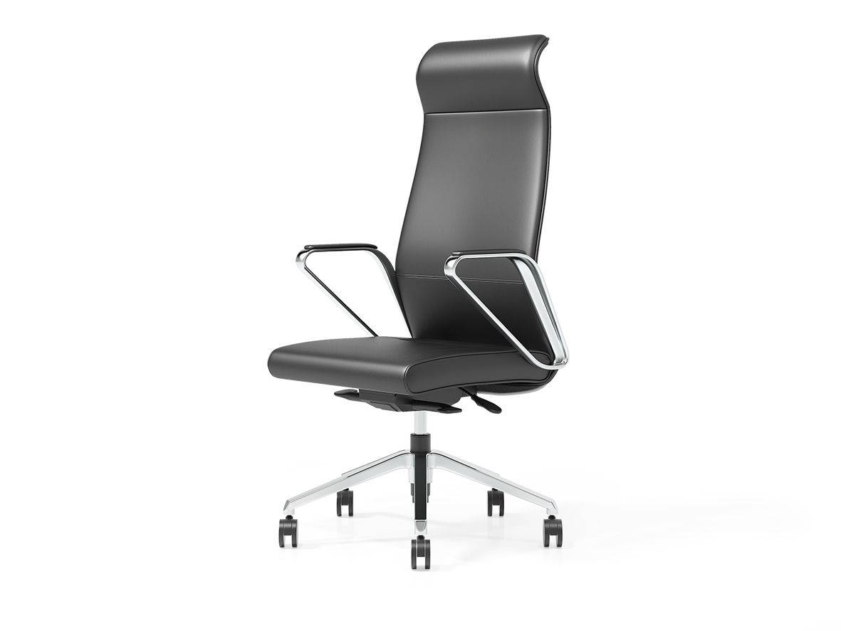 Купить Кресло руководителя с подголовником. Кожа