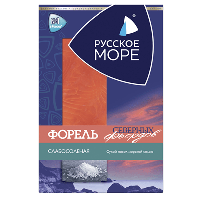 Купить ФОРЕЛЬ ФИЛЕ-ЛОМТИКИ СЛАБОСОЛ. РУССКОЕ МОРЕ 120Г. Доставка продуктов Тюмень . Рыба Тюмень . Доставка продуктов в Тюмени