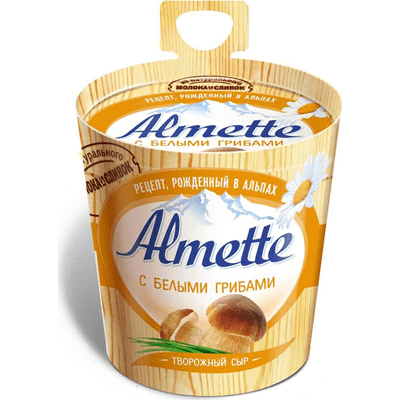 Купить СЫР ALMETTE ТВОРОЖНЫЙ С БЕЛЫМИ ГРИБАМИ 150 Г. с доставкой на дом . Доставка продуктов Тюмень , доставка продуктов в Тюмени , dostavka-produktov