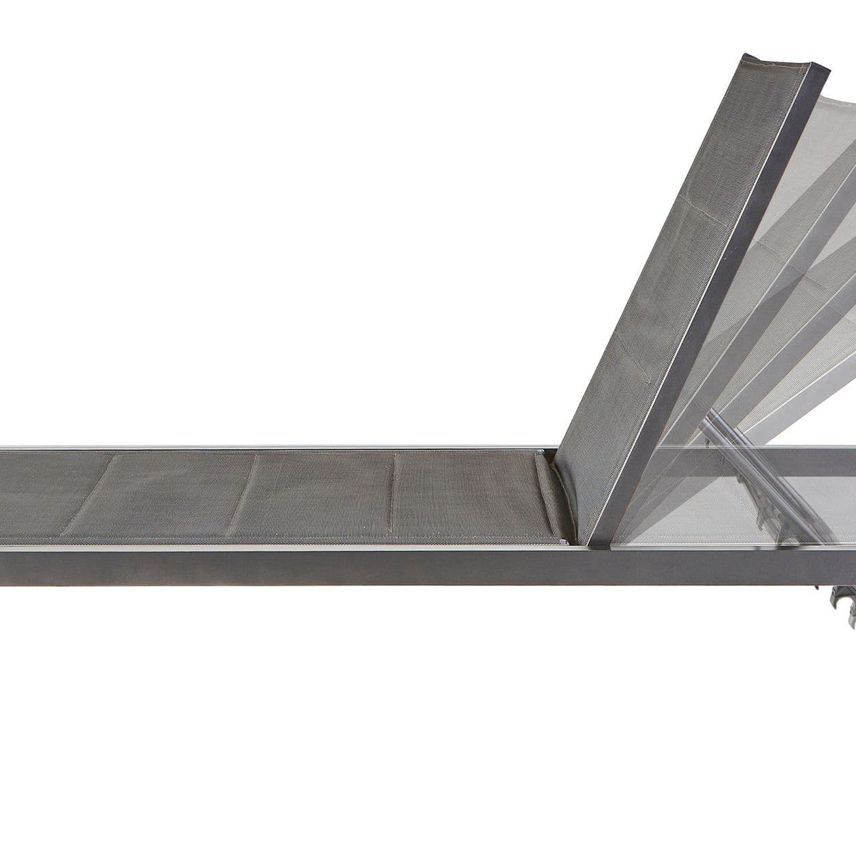 Купить Шезлонг Naterial Aquila II 200х36х75 см алюминий/текстилен серый