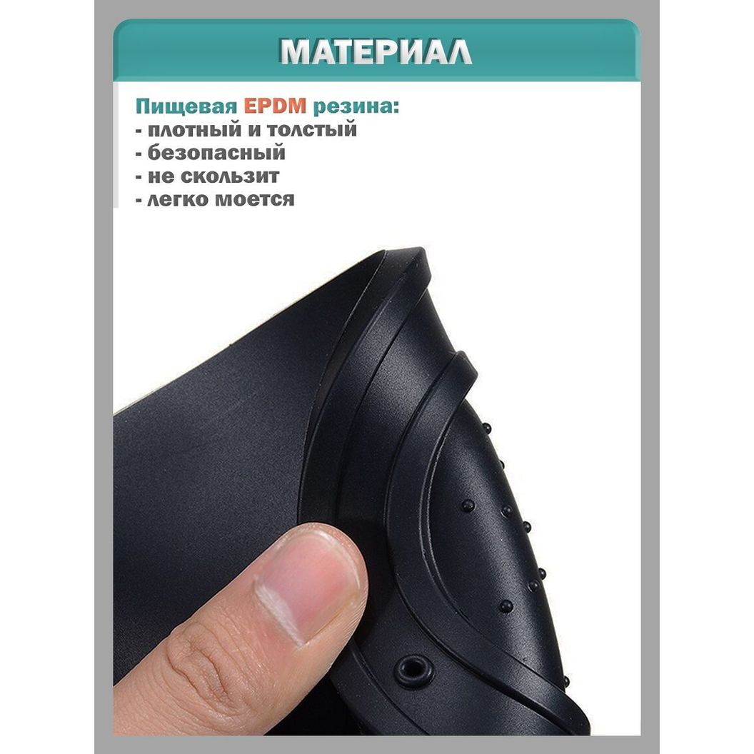 Купить Коврик для темперовки кофе угловой резиновый - M