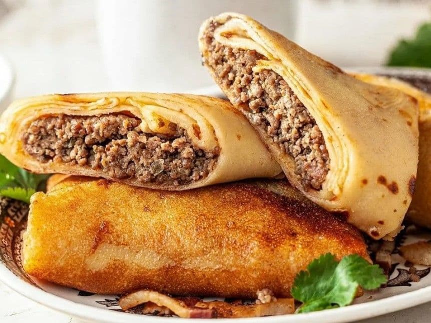 Купить Блинчики  с мясом 10 штук