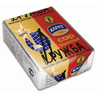 Купить СЫР ПЛАВЛЕНЫЙ ДРУЖБА КАРАТ 90 Г. с доставкой на дом . Доставка продуктов Тюмень , доставка продуктов в Тюмени , dostavka-produktov-tyumen , dos