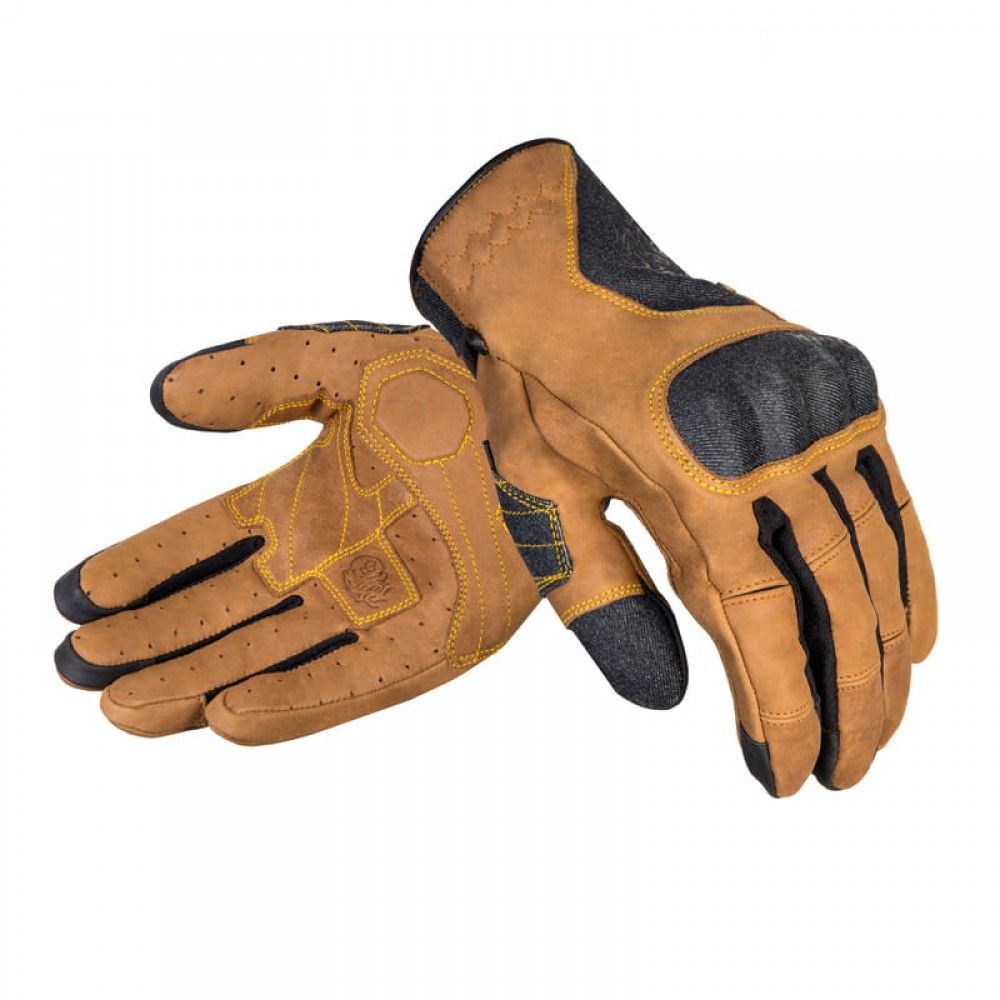 Купить LEATHER-TEXTILE GLOVES BROGER FLORIDA COGNAC
