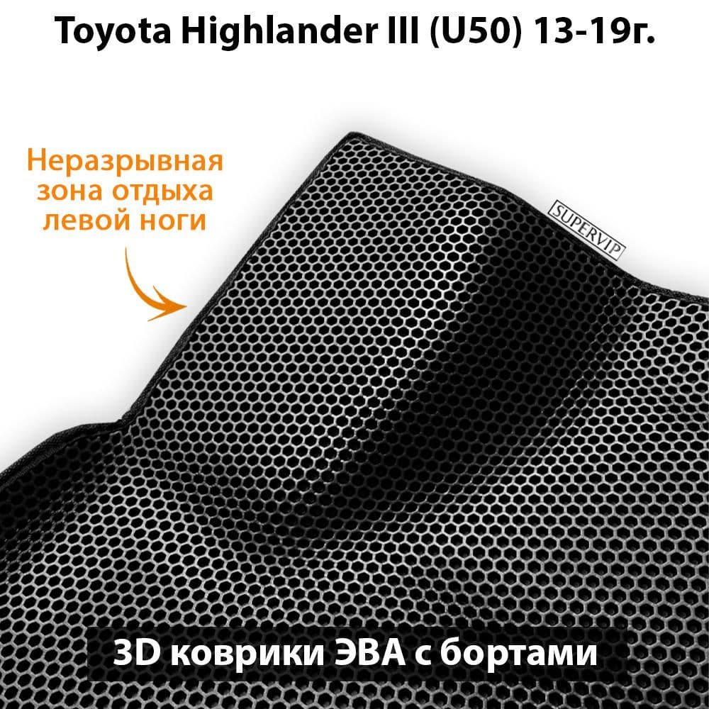 Купить Автоковрики ЭВА с бортами для Toyota Highlander III (U50)