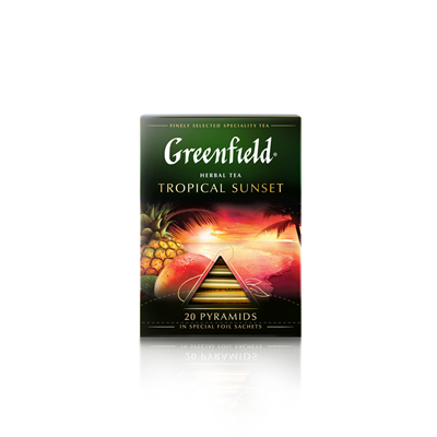 Купить GREENFIELD ЧАЙНЫЙ НАПИТОК TROPICAL SUNSET С АРОМАТОМ ТРОПИЧЕСКИХ ФРУКТОВ 20 ШТ. доставка продуктов Тюмень . доставка продуктов в Тюмени . доста