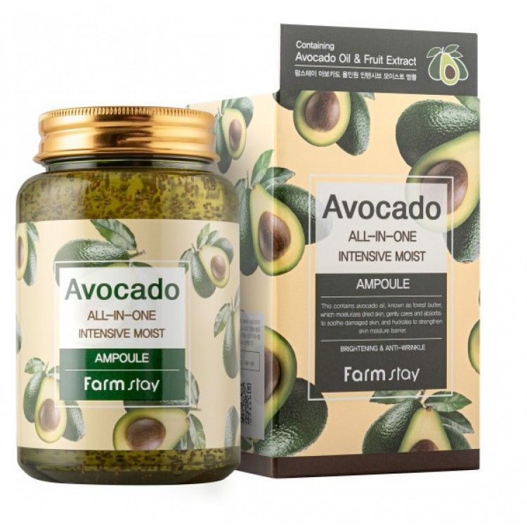 Купить Ампульная сыворотка для лица Farm Stay Avocado All-In-One Intensive Moist Ampoule 250 ml