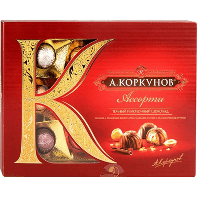 Купить ШОКОЛАДНЫЕ КОНФЕТЫ А.КОРКУНОВ АССОРТИ ИЗ ТЕМНОГО И МОЛОЧНОГО ШОКОЛАДА 110 Г. доставка продуктов Тюмень . доставка продуктов в Тюмени . доставка