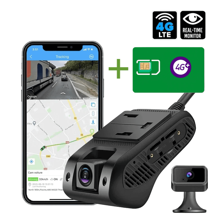 Купить DashCam 4G видеорегистратор с выносной видеокамерой