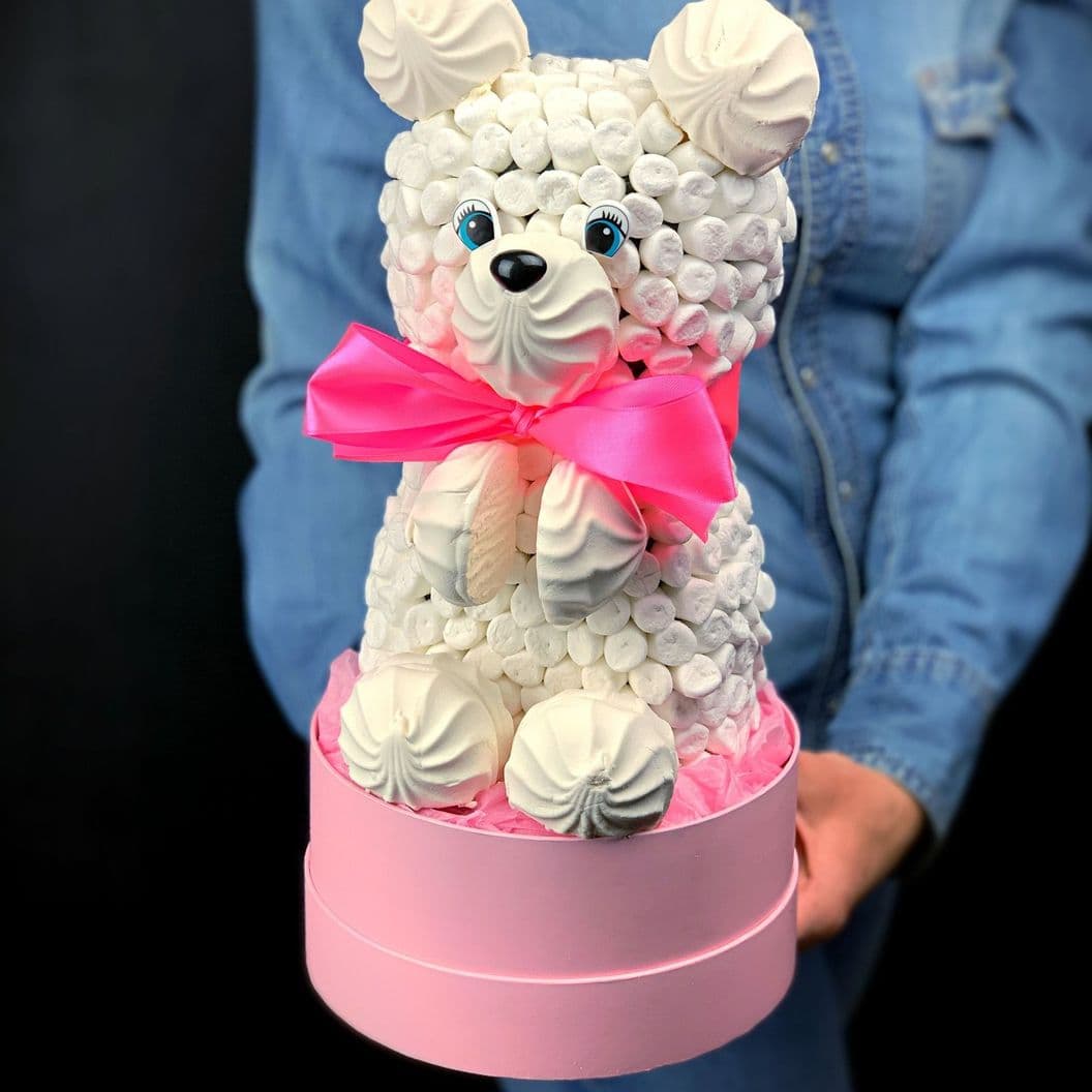 Купить Медведь из зефира и маршмеллоу арт. 96