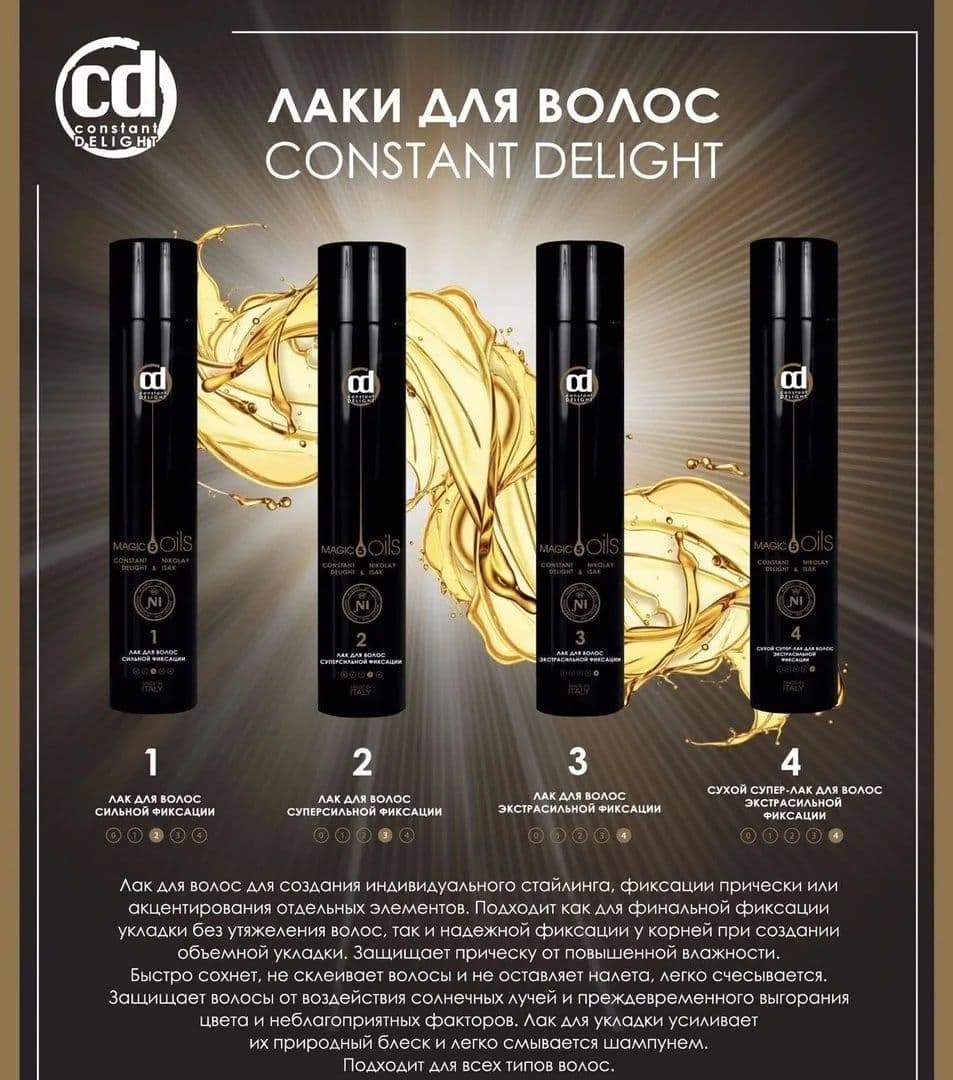 Купить Лак для волос без запаха CONSTANT DELIGHT 5 MAGIC OIL, 400 мл