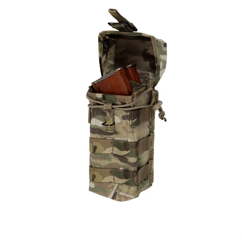 Купить Подсумок АК2 MOLLE ССО с бесшумной застёжкой и утяжкой мультикам