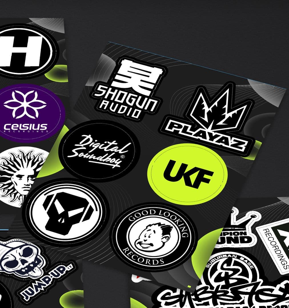 Купить Набор стикеров DRUM&BASS Stickerpack - наклейки посвященные джангл музыке