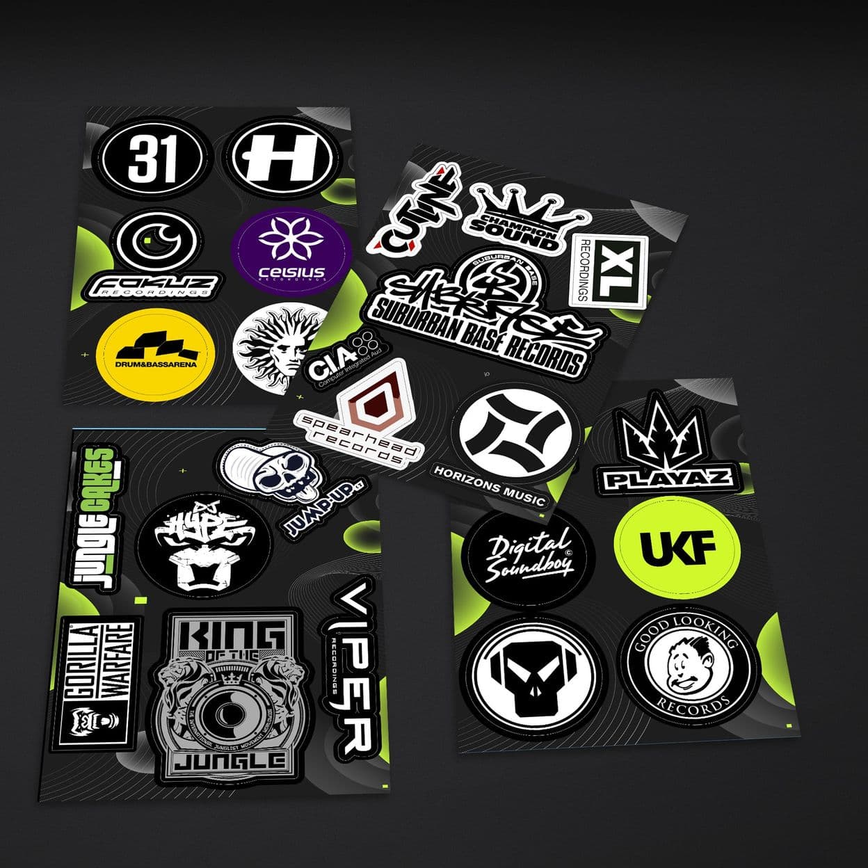 Купить Набор стикеров DRUM&BASS Stickerpack - наклейки посвященные джангл музыке