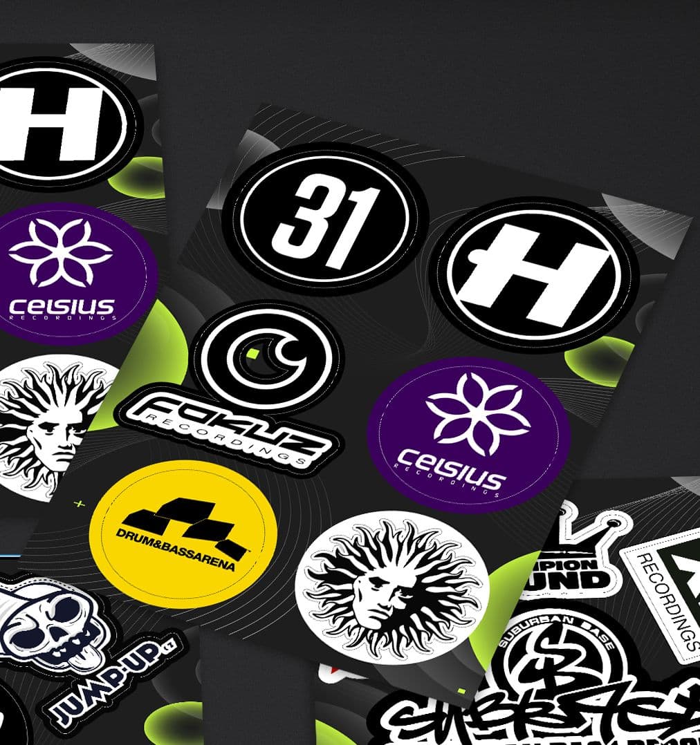 Купить Набор стикеров DRUM&BASS Stickerpack - наклейки посвященные джангл музыке